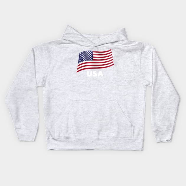 USA flag Kids Hoodie by fistfulofwisdom